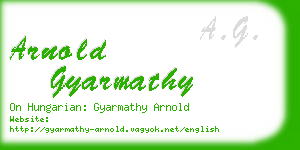 arnold gyarmathy business card